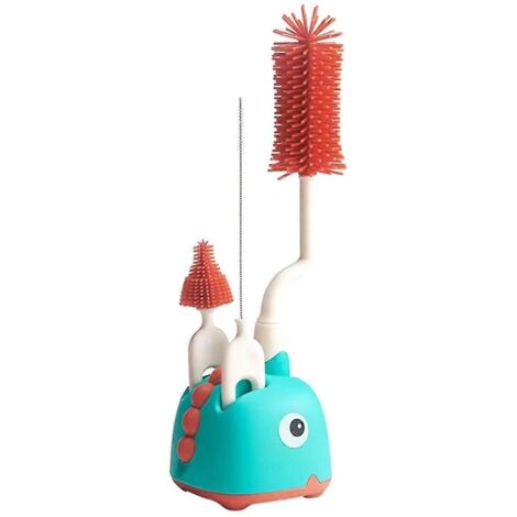 Brosse de nettoyage en silicone pour bouteilles, égouttoir spécial A--