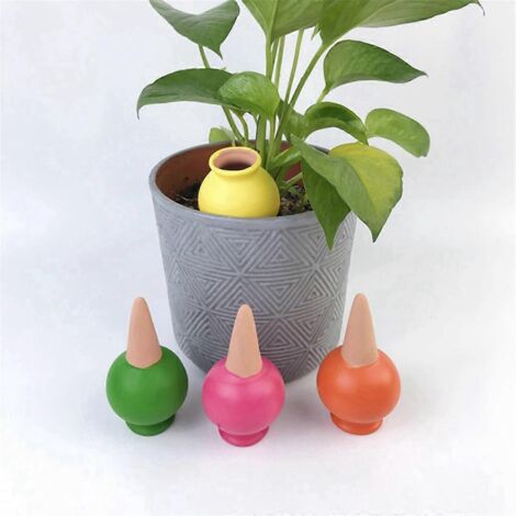 Lot de 4 goutteurs automatiques en céramique pour plantes - Dispositif d'arrosage automatique (1/5)
