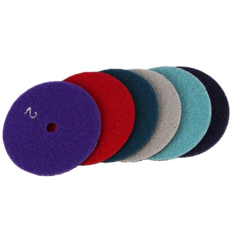 Lot de 6 disques de polissage diamantés à sec de 100 mm (4 pouces) pour pierre. (1/5)
