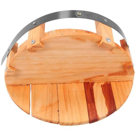 Étagère à whisky vintage ronde en bois, casier à vin mural --- (1/5)
