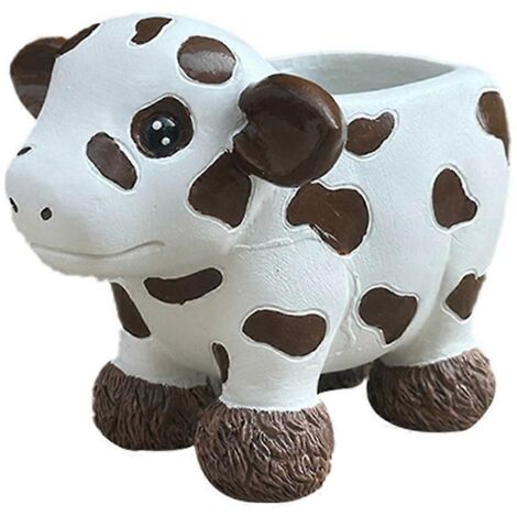 Pot de fleurs Plateau Cow en résine, pot de fleurs humoristique (1/5)
