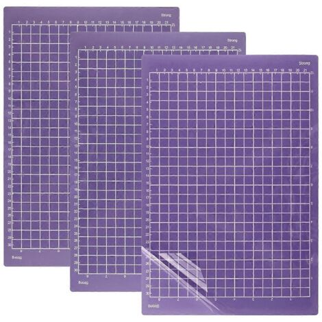 (Adhérence renforcée), 3 tapis de découpe adhésifs (violets)-- (1/5)