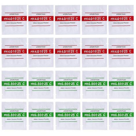 Solution tampon pour pH-mètre en poudre (lot de 20) - Pour pH-mètre de précision (1/5)