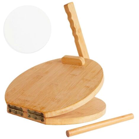 Presse à tortillas en bois de 25 cm (10 pouces) - Fabricant de tortillas en bois (1/5)
