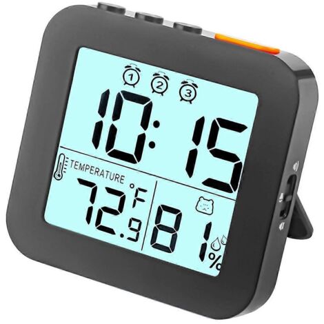 Réveil numérique, réveil de voyage léger, réveil portable noir-- (1/5)