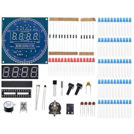 Kit d'horloge numérique électronique DS1302 avec module d'affichage LED rotatif --- (1/5)