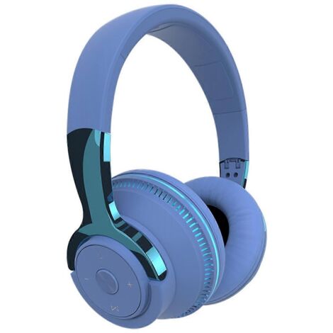 Casque sans fil à réduction de bruit pour téléphones et PC (jeux vidéo) - Bleu (1/5)