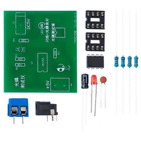 Kit de test d'optocoupleur 555, carte de circuit imprimé sans câble CC -- (1/5)
