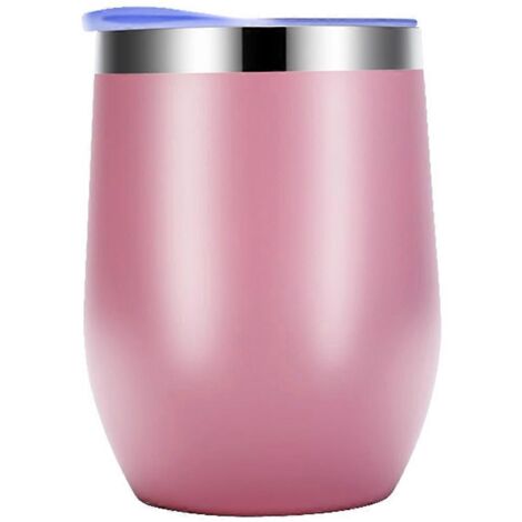 Tasse coquille d'œuf, tasse isotherme double paroi en acier inoxydable rose (1/5)
