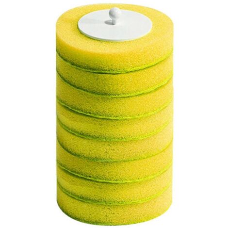 48 recharges de brosses de toilette jetables en mousse jaune sans angle mort (1/5)