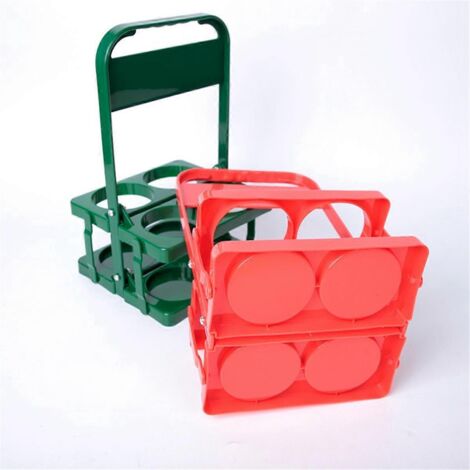 Porte-bouteilles de bière pliable à 6 trous, récipient porte-boissons de bar vert-- (1/5)