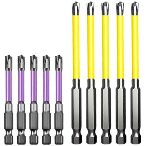 Embout de tournevis magnétique spécial fendu et cruciforme 65 mm 110 mm (1/5)