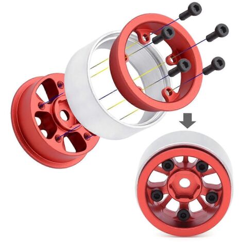 Alomejor Kit Accessoires Décoratifs Pour RC Crawler échelle 1/10 Et 1/12 - Rétroviseurs, Grilles, Poignées, Charnières En Métal Et Plastique