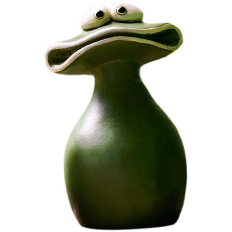Pot de fleurs grenouille à grande bouche, artisanat en résine, décoration intérieure, ornements L-- (1/5)