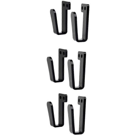 Lot de 3 crochets muraux noirs pour porte-chapeaux (1/5)