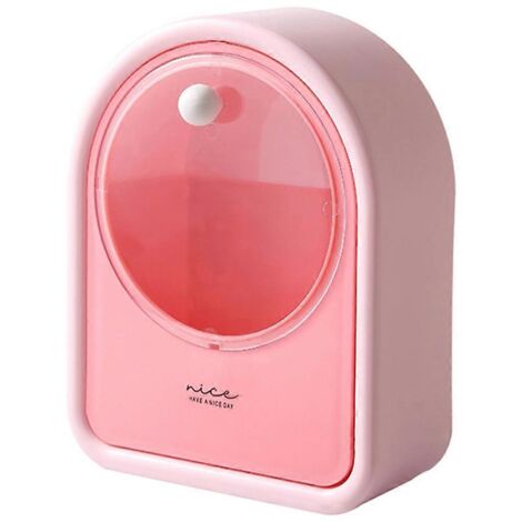 Boîte de rangement murale sans perçage, rose (1/5)