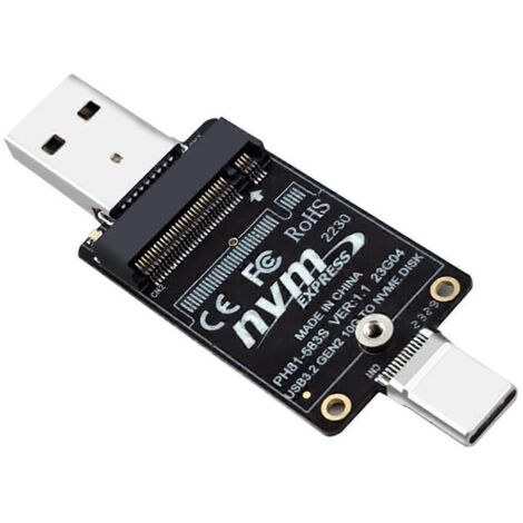 Carte adaptatrice pour boîtier de disque dur M.2 vers USBA Type-C NVMe (1/5)