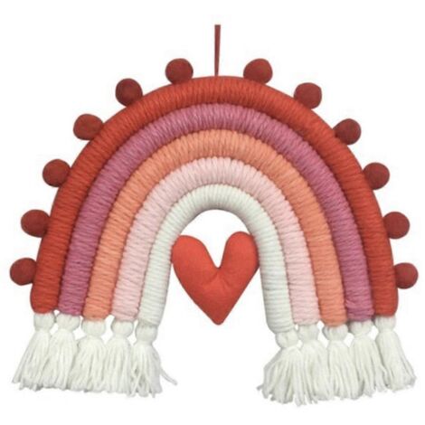 Décoration de chambre arc-en-ciel, décoration de chambre de fille, macramé mural pour bébé, chambre-- (1/5)