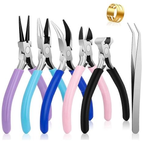 Ensemble de 5 pinces pour la fabrication de bijoux. Outils essentiels. (1/5)