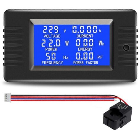 Voltmètre-ampèremètre numérique à ouverture par transformateur de courant (CT) 110 V CA 100 A - (1/5)
