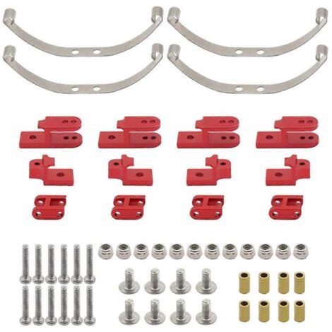 jeu de suspension à ressorts à lames pour voiture RC 1/16 B24 rouge-- (1/5)