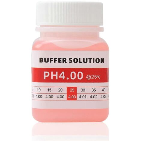 Solution d'étalonnage pour pH-mètre, testeur ORP, pH 4,0-- (1/5)