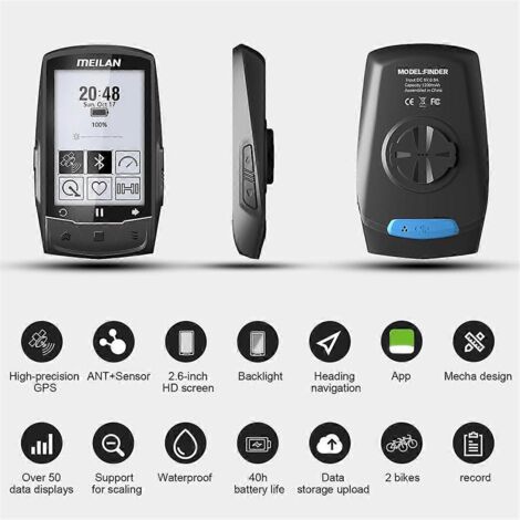 Compteur GPS sans fil pour vélo M1 - (1/5)