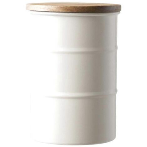 Boîtes à café hermétiques en acier inoxydable 304 avec couvercle en bois-- (1/5)