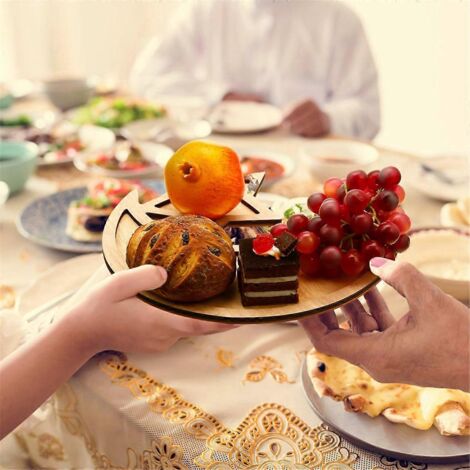 plateaux en bois pour le Ramadan, vaisselle de service pour l'Aïd Moubarak, A-- (1/5)