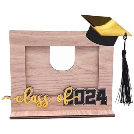 Décorations en bois, cadre photo, commémoratif de remise de diplôme, rose-- (1/5)