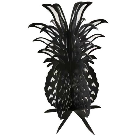 Décoration intérieure créative en métal ananas noir-- (1/5)