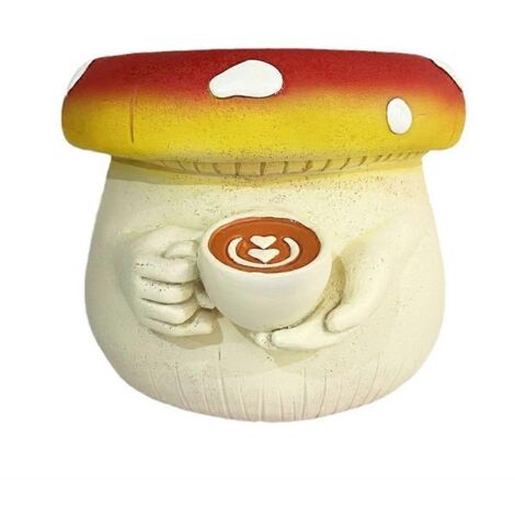 Pot de fleurs en forme de champignon ventre mignon, pots à succulentes colorés et uniques A-- (1/5)