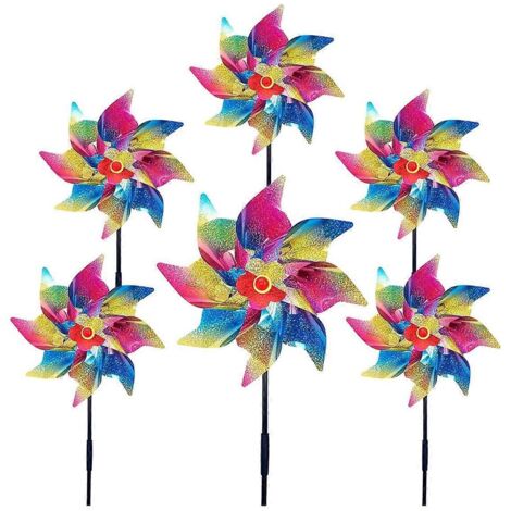 Lot de 6 girouettes scintillantes pour jardin et pelouse (1/5)
