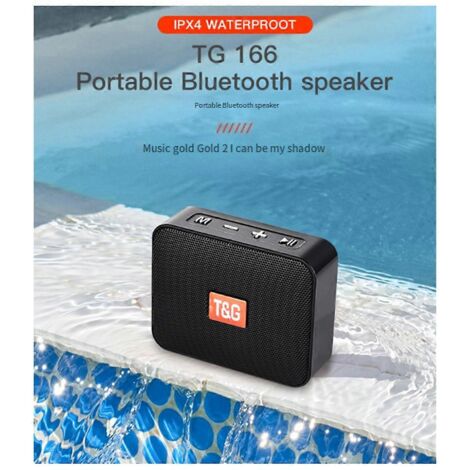 Enceinte Bluetooth sans fil 166, compatible USB, carte TF, radio FM, bleue (1/5)