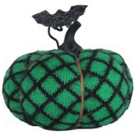 Coussin décoratif citrouille d'Halloween, coussin 3D citrouille vert --- (1/5)