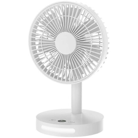 Veilleuse de bureau miniature numérique avec ventilateur électrique blanc (1/5)