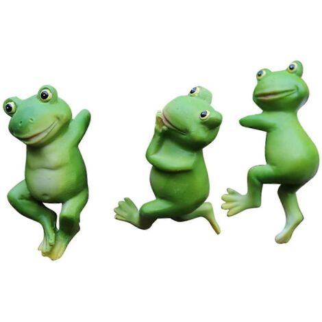Figurines de grenouilles à suspendre, statues décoratives pour pots de fleurs. (1/5)