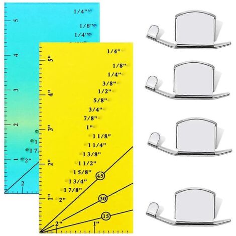 Règle de guidage de couture en 2 pièces avec 4 guides de couture magnétiques -- (1/5)