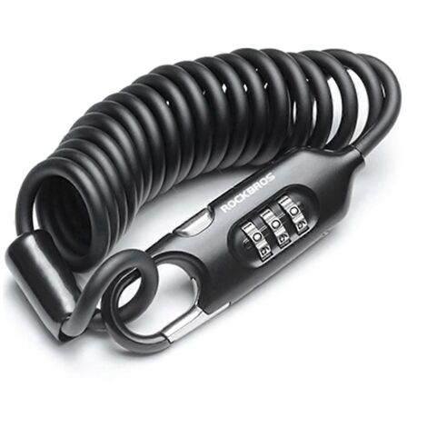 Antivol de vélo portable à câble à combinaison 3 chiffres (noir) (1/5)