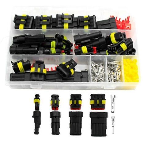Connecteur rapide électrique pour câblage automobile, prise étanche automatique 1-6 broches -- (1/5)