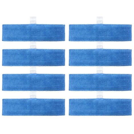 Lot de 8 chiffons de nettoyage en microfibre lavables et réutilisables pour balai vapeur Moppy-- (1/5)