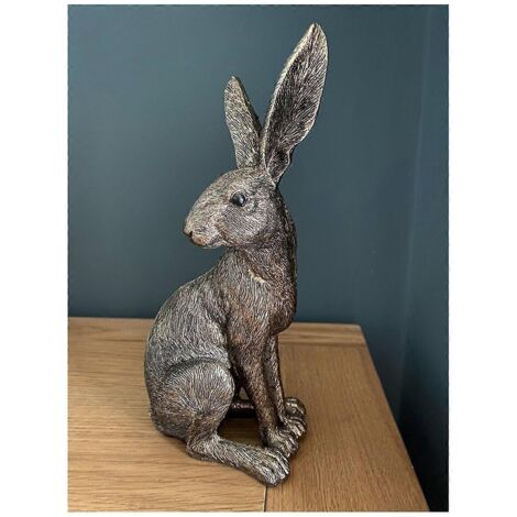 Ornement Lièvre Doré, Lapin Assis Finition Antique-- (1/5)