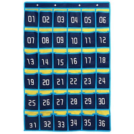 36 sacs de rangement suspendus pour supports de calculatrices et téléphones portables en classe -- (1/4)