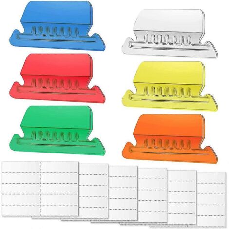 60 jeux d'onglets et d'inserts pour dossiers suspendus, étiquettes colorées pour dossiers - (1/5)