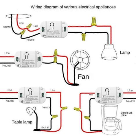 Interrupteur intelligent Tuya Wifi 10A, minuterie sans fil, éclairage LED pour maison connectée --