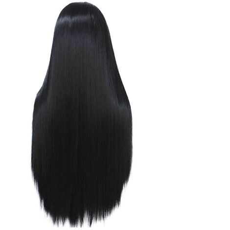 Perruque en dentelle intégrale de 40 cm (16 pouces) - Cheveux humains raides comme des baguettes - Pour femmes noires (1/5)