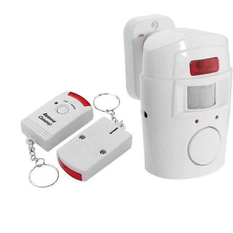 Alarme de mouvement infrarouge avec 2 télécommandes, convient pour la maison/le garage. (1/5)