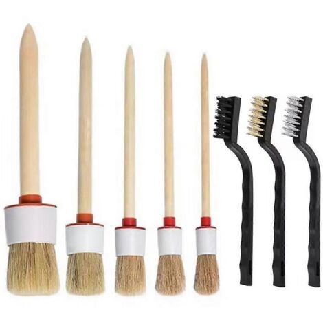 Ensemble de 8 brosses de nettoyage pour voiture - Outil de détail (1/5)