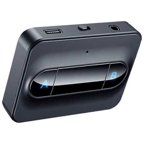 Adaptateur émetteur Bluetooth 5.0 Dual Link pour casque audio noir (1/5)
