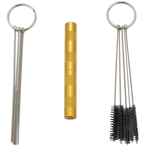 Accessoires de nettoyage pour aérographe 11 en 1 avec brosses en acier inoxydable-- (1/5)
